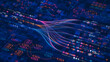 © Chaosamran_Studio - Big data technology Data science analysing artificial intelligence generative AI deep learning machine learning algorithm Neural flow network analytics innovation abstract futuristic. 3d rendering..
