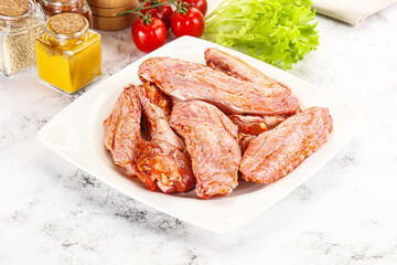 Marinated Duck wings for barbecue