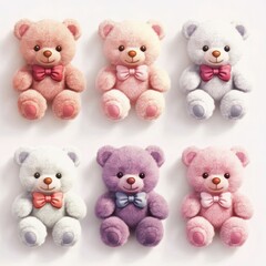 Canvas Print - Colorful Teddy Bears.