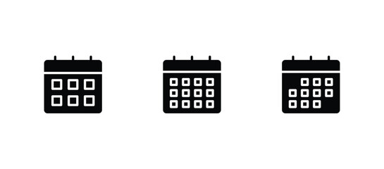 Wall Mural - calendar icon set. calender symbol vector