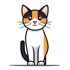 Sticker - Cute Calico Cat.