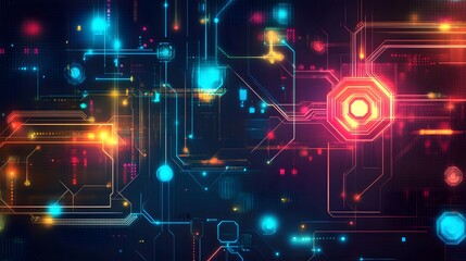 abstract technology communication concept vector background. 