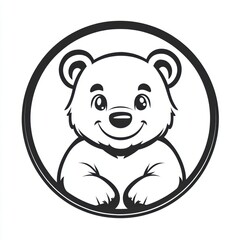 Sticker - Cute Bear Logo.