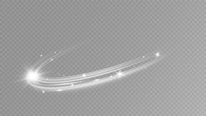 Poster - Light white Twirl. Curve light effect of white line. Glowing white spiral. The effect of high-speed abstract lines. Rotating shiny rings.	