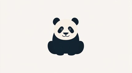 Canvas Print - Cute Panda Icon.