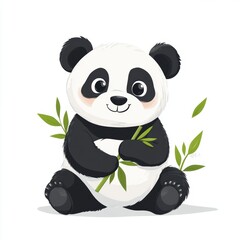 Canvas Print - Cute Panda Bear.