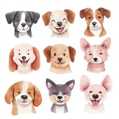 Poster - Cute Dog Portraits.