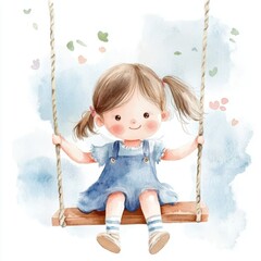 Canvas Print - Girl on Swing.