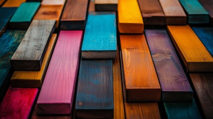 Abstract Colorful Wooden Plank Composition, Texture, Design, Background, wood , plank