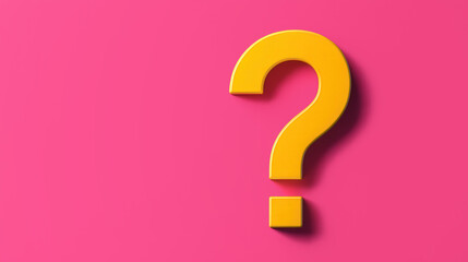 Canvas Print - vibrant abstract question mark, a striking flat design illustration featuring bold colors and dynami