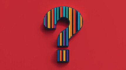 Canvas Print - dynamic inquiry, a colorful abstract representation of a question mark, featuring bold lines and vib
