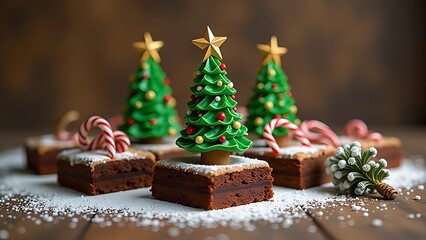 brownies christmas trees
