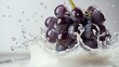 © Narongrit - Milk Splash with Grapes in Liquid Crown Formation