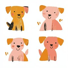 Sticker - Cute Dog Pattern.