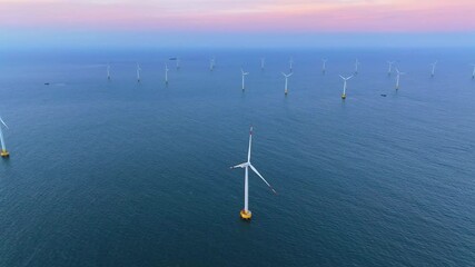 Wall Mural - wind turbine in the sea