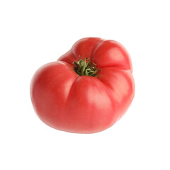 Sticker - One fresh ripe pink tomato isolated on white