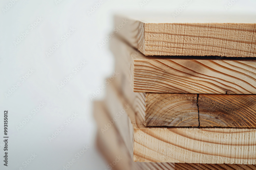 Timber Processed Texture Stack of processed lumber planks forming a step shape, with a focus on ...
