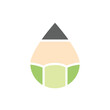 © fahmi - Pencil color vector logo template. flat color.