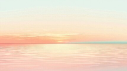 Wall Mural -   A vast expanse of water beneath a vibrant magenta sky and a stunning blend of pink and blue skies in the foreground