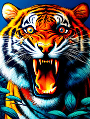 Wall Mural - tiger head vector