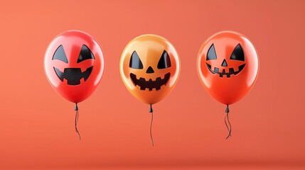 Balloons decoration for Halloween. Generative Ai