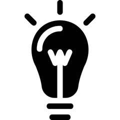 Simple vector icon light bulb
