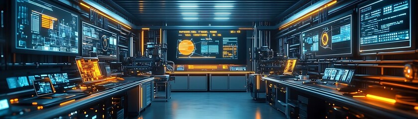 Futuristic Technology Center Illustration