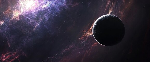 Wall Mural - science fiction, black hole wallpaper. beautiful graphics as background, such as water waves, clouds