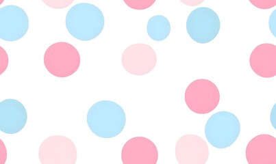 Wall Mural - light blue and pink polka dot pattern, Generative AI