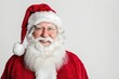 © Наталья Добровольска - Santa Claus with a joyful expression standing on a white background.