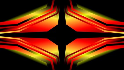 Wall Mural - Abstract futuristic background with red yellow gradient lightning 