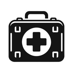 First aid kit bag vector icon design