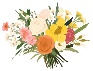 Wall Mural - png flower bouquet.