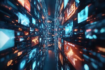 digital data stream abstract background