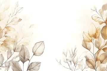 Wall Mural - Watercolor Flowers Beautiful Wedding Illustrations of Small Fragmented Flowers