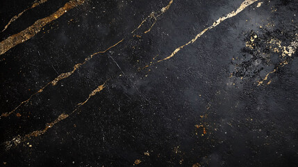 Abstract black and gold marble texture background.