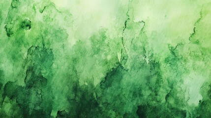 Wall Mural - Vibrant green watercolor wash abstract nature inspired background