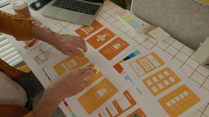 Wall Mural - web developers are designing the layout of digital products to meet the current people's interests, 