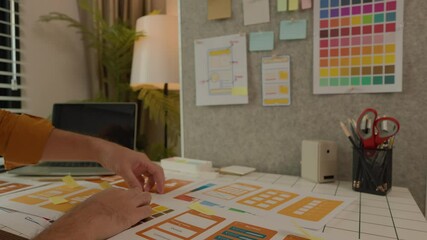 Wall Mural - web developers are designing the layout of digital products to meet the current people's interests, 