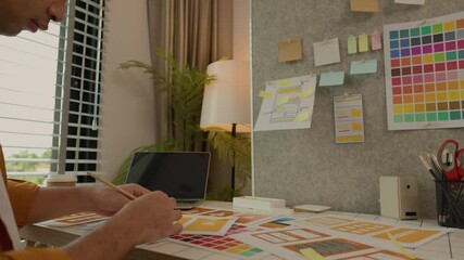 Wall Mural - web developers are designing the layout of digital products to meet the current people's interests, 