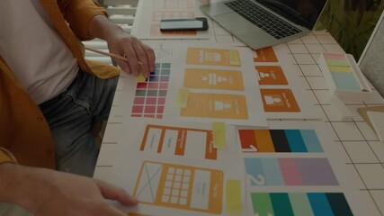 Wall Mural - web developers are designing the layout of digital products to meet the current people's interests, 