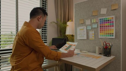 Wall Mural - web developers are designing the layout of digital products to meet the current people's interests, 