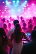 © EOL STUDIOS - Capturing the Magic of a Vibrant Wedding Dance Party Under Colorful Lights