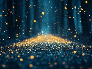 Wall Mural - a stunning visual of sparkling particles illuminated by soft light, creating a magical and enchantin