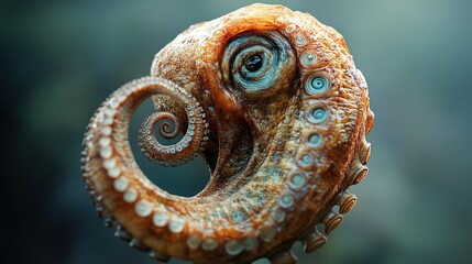 Poster - Close-Up of an Octopus's Eye and Tentacles