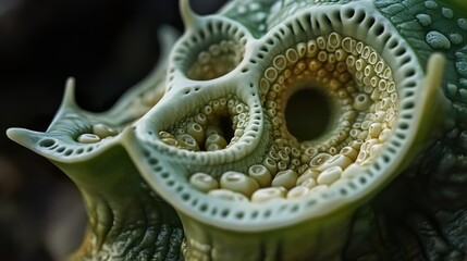 Sticker - Close-Up Macro Photography of a Plant's Intricate Structure