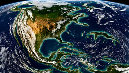 Wall Mural - High definition images of the Earth's surface taken from space, blue stars, and satellite images of the Earth