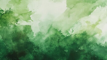 Wall Mural - Vibrant green watercolor wash abstract nature inspired background