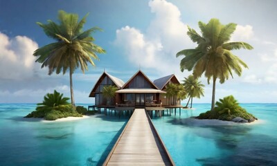 Wall Mural - tropical paradise island