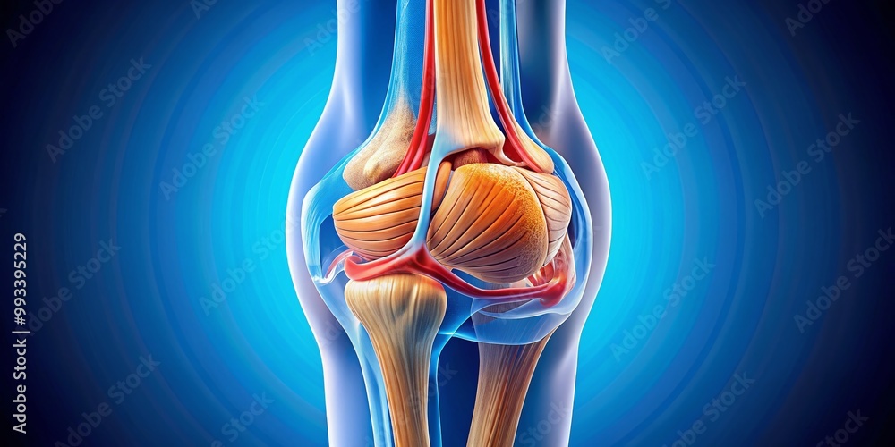 Medical Illustration of Joint Space Narrowing in the Medial Compartment